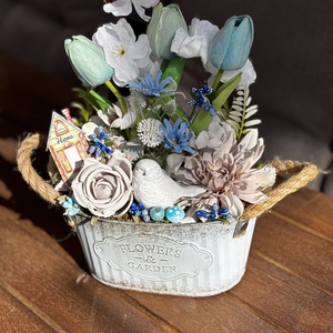 Tavaszi anyák napi   asztal disz , Otthon & Életmód, Dekoráció, Asztal és polc dekoráció, Dekorációs tál, tartó, Mindenmás, MESKA