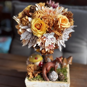  Tavaszi nyári rókás   asztal disz, Karácsony, Karácsonyi lakásdekoráció, Karácsonyfadíszek, Mindenmás, MESKA