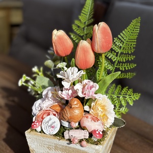 Tavaszi anyák napi  asztal disz  - otthon & életmód - dekoráció - asztal és polc dekoráció - dekorációs tál, tartó - Meska.hu