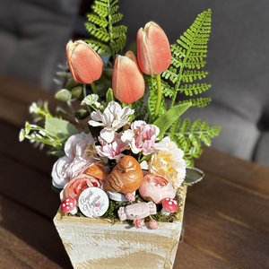 Tavaszi anyák napi  asztal disz  - otthon & életmód - dekoráció - asztal és polc dekoráció - dekorációs tál, tartó - Meska.hu