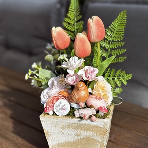 Tavaszi anyák napi  asztal disz  - otthon & életmód - dekoráció - asztal és polc dekoráció - dekorációs tál, tartó - Meska.hu