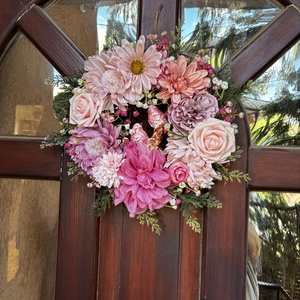 Tavaszi koszorú kopogtató  - otthon & életmód - dekoráció - asztal és polc dekoráció - dekorációs tál, tartó - Meska.hu