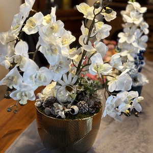 Orchidea nyári  asztal disz  - otthon & életmód - dekoráció - asztal és polc dekoráció - dekorációs tál, tartó - Meska.hu