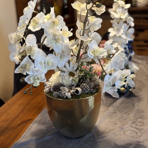 Orchidea nyári  asztal disz  - otthon & életmód - dekoráció - asztal és polc dekoráció - dekorációs tál, tartó - Meska.hu