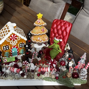 Grincs karácsonyi advent asztal disz  - karácsony - karácsonyi lakásdekoráció - karácsonyi ajtódíszek - Meska.hu