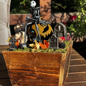 Jack Skellington őszi asztal dísz  - otthon & életmód - dekoráció - halloween - halloweeni ajtódíszek és ablakdíszek - Meska.hu