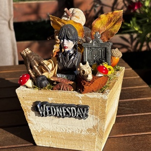 Wednesday  őszi asztal dísz  - otthon & életmód - dekoráció - halloween - halloweeni ajtódíszek és ablakdíszek - Meska.hu