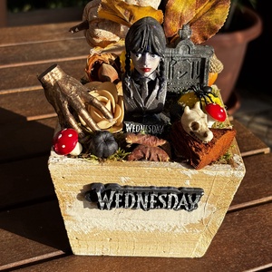 Wednesday  őszi asztal dísz  - otthon & életmód - dekoráció - halloween - halloweeni ajtódíszek és ablakdíszek - Meska.hu