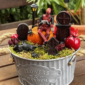 Deadpool Halloween  őszi  asztal dísz  - otthon & életmód - dekoráció - halloween - halloweeni asztaldísz - Meska.hu
