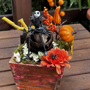 Jack Skellington  őszi  asztal dísz  - otthon & életmód - dekoráció - halloween - halloweeni asztaldísz - Meska.hu