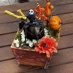 Jack Skellington  őszi  asztal dísz  - otthon & életmód - dekoráció - halloween - halloweeni asztaldísz - Meska.hu