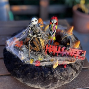 Jack Skallington és Sally Halloween  őszi  asztal dísz  - Meska.hu