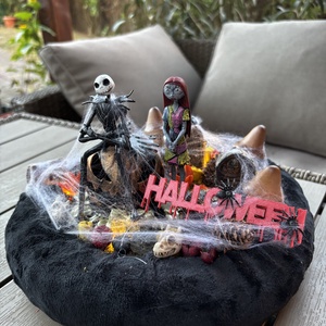 Jack Skallington és Sally Halloween  őszi  asztal dísz  - otthon & életmód - dekoráció - halloween - halloweeni asztaldísz - Meska.hu