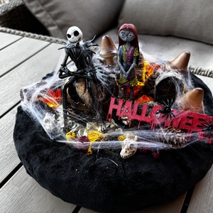 Jack Skallington és Sally Halloween  őszi  asztal dísz  - otthon & életmód - dekoráció - halloween - halloweeni asztaldísz - Meska.hu