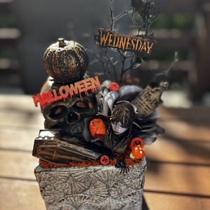 wednesday Halloween  őszi  asztal dísz - otthon & életmód - dekoráció - asztal és polc dekoráció - asztaldísz - Meska.hu