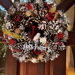Harry Potter  ajtó disz  - karácsony - karácsonyi lakásdekoráció - karácsonyi ajtódíszek - Meska.hu