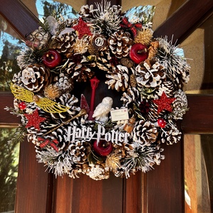 Harry Potter  ajtó disz  - karácsony - karácsonyi lakásdekoráció - karácsonyi ajtódíszek - Meska.hu
