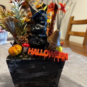 Halloween   őszi  asztal dísz  - otthon & életmód - dekoráció - asztal és polc dekoráció - asztaldísz - Meska.hu