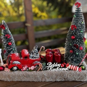 Karácsony advent    asztal dísz  - karácsony - adventi díszek - adventi asztaldísz - Meska.hu