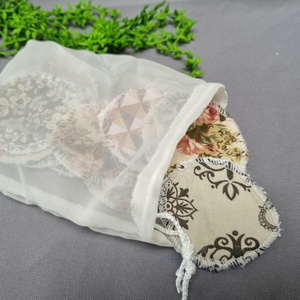 Textíl arctisztító, sminklemosó, zerowaste korongok ajándék mosózsákkal - szépségápolás - arcápolás - arctisztító korong - Meska.hu