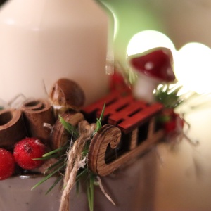Adventi, karácsonyi bögre asztaldísz, dekoráció - karácsony - adventi díszek - adventi ajtódísz - Meska.hu