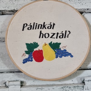 Gépi hímzéssel készült ajtódísz, falidísz - Meska.hu