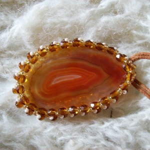 Achát lapos medál- egy szelet szépség -  - Meska.hu