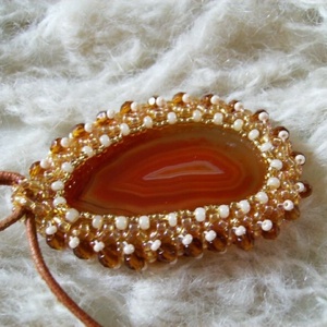 Achát lapos medál- egy szelet szépség -  - Meska.hu