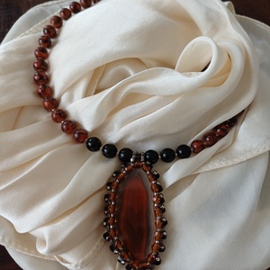 Achát lapos nyakék - Meska.hu