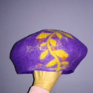 Nemez barett sapka  - ruha & divat - sál, sapka, kendő - sapka - Meska.hu