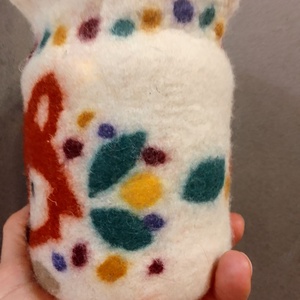 Rókás nemez lámpás - otthon & életmód - gyertya, illat, aroma - mécses és mécsestartó - Meska.hu