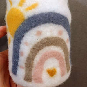 Szivárványos- felhős nemez lámpás, Otthon & Életmód, Gyertya, illat, aroma, Mécses és mécsestartó, Nemezelés, MESKA