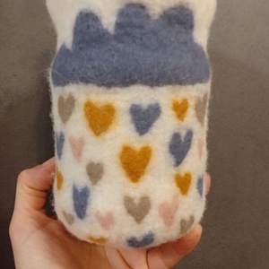 Szivárványos- felhős nemez lámpás - otthon & életmód - gyertya, illat, aroma - mécses és mécsestartó - Meska.hu