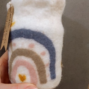 Szivárványos- felhős nemez lámpás - otthon & életmód - gyertya, illat, aroma - mécses és mécsestartó - Meska.hu