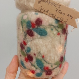 nemez lámpás, Otthon & Életmód, Gyertya, illat, aroma, Mécses és mécsestartó, Nemezelés, MESKA