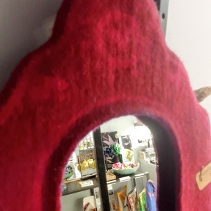 Madárkás tükör nemez keretben  -  - Meska.hu