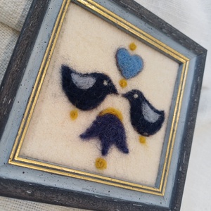 Kicsi szép-mini nemez kép - művészet - textilkép - nemezelt - Meska.hu