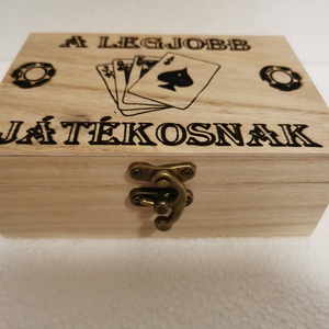 Pókeres Zsebóra ajándék Játékos fa dobozban egyedi kézműves - ékszer - karóra és ékszeróra - zsebóra - Meska.hu