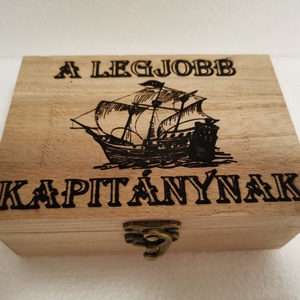 Kapitányos - Hajós Zsebóra ajándék fa dobozban egyedi kézműves - ékszer - karóra és ékszeróra - zsebóra - Meska.hu