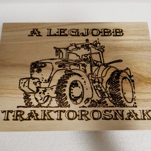 Traktoros Zsebóra ajándék fa dobozban egyedi kézműves, Ékszer, Karóra és Ékszeróra, Zsebóra, Famegmunkálás, MESKA