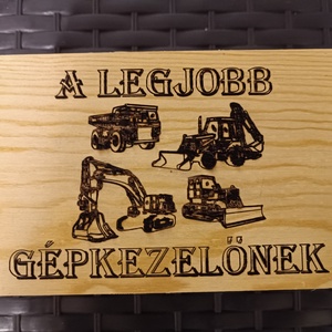 Nehézgépkezelős Zsebóra ajándék fa dobozban egyedi kézműves, Ékszer, Karóra és Ékszeróra, Zsebóra, Famegmunkálás, MESKA