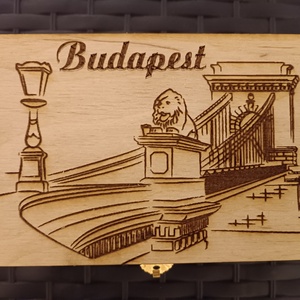 Széchenyi István arcképes Zsebóra ajándék Lánchidas fa dobozban egyedi kézműves - ékszer - karóra és ékszeróra - zsebóra - Meska.hu