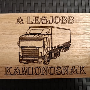 Kamionos Zsebóra ajándék fa dobozban egyedi kézműves, Ékszer, Karóra és Ékszeróra, Zsebóra, Famegmunkálás, Meska