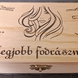 Fodrászos Zsebóra ajándék fa dobozban egyedi kézműves - ékszer - karóra és ékszeróra - zsebóra - Meska.hu