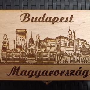 Budapest címeres Zsebóra ajándék fa dobozban egyedi kézműves - ékszer - karóra és ékszeróra - zsebóra - Meska.hu