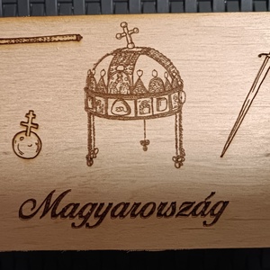 Magyar címeres Zsebóra ajándék fa dobozban egyedi kézműves - ékszer - karóra és ékszeróra - zsebóra - Meska.hu