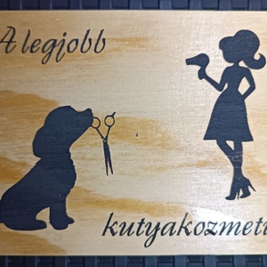 Kutyakozmetikusos Zsebóra ajándék fa dobozban egyedi kézműves, Ékszer, Karóra és Ékszeróra, Zsebóra, Famegmunkálás, MESKA