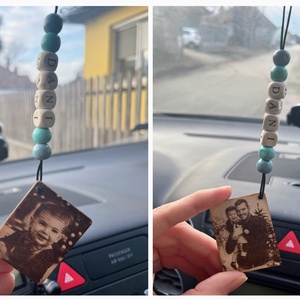 Visszapillantó dísz , Otthon & Életmód, Visszapillantó dísz, Autó, Gravírozás, pirográfia, MESKA