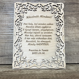Szülőköszöntő tábla - esküvő - emlék & ajándék - szülőköszöntő ajándék - Meska.hu