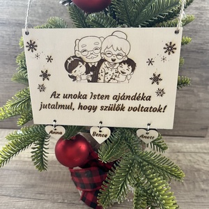 Karácsonyi tábla - Nagyszülők  - Meska.hu